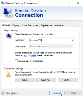 Windows remote desktop- Acceso remoto