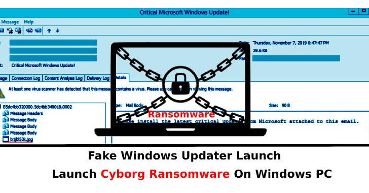 Cyborg Ransomware windows 10. actualización de Windows 10