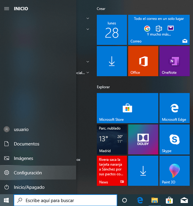 configuracion windows 10. Windows 10 permite compartir con dispositivos