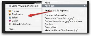 Limpiar el menú “abrir con” en Mac OS X, reparacion ordenadores