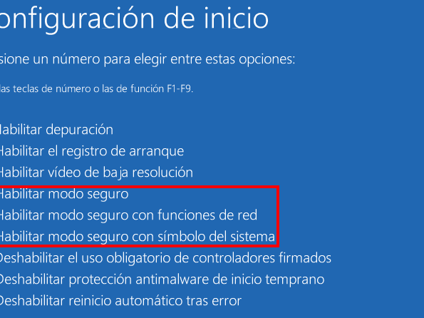 modo seguro windows 10. modo seguro