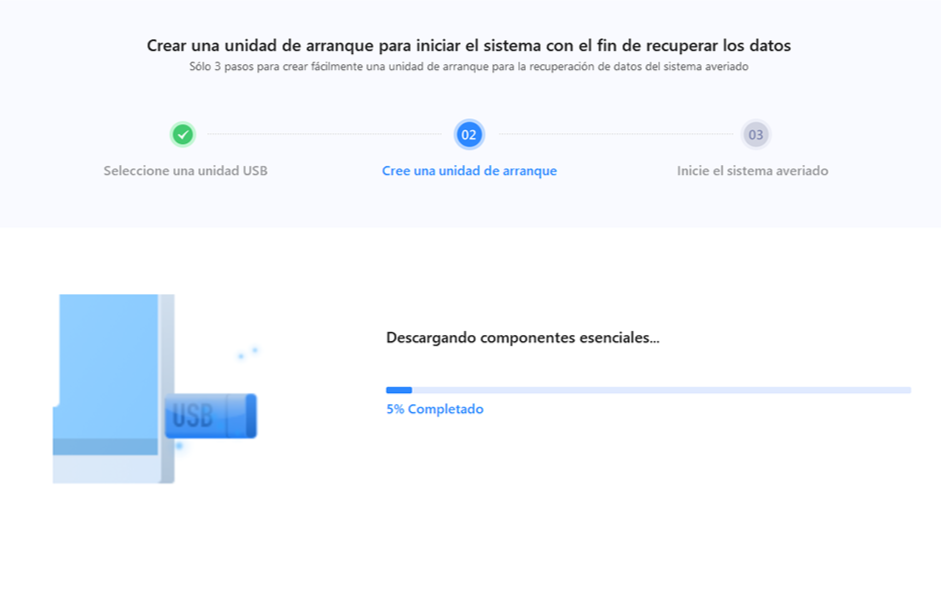 Pasos para realizar una unidad de arranque-Recuperar Archivos de un Sistema Windows Dañado