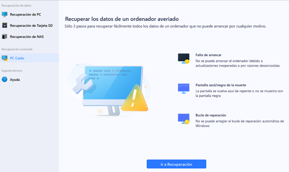 Recuperación datos-Recuperar Archivos de un Sistema Windows Dañado